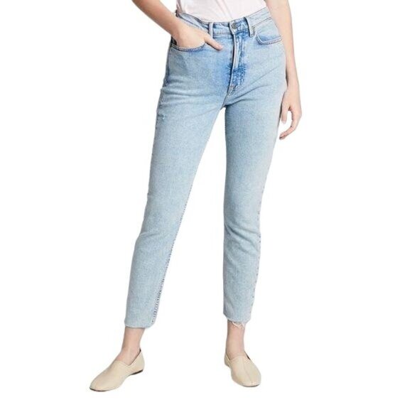 NWT GRLFRND Super Hi-rise Karolina Jeans-In the Sky‎ wash Size 31 - Picture 1 of 13